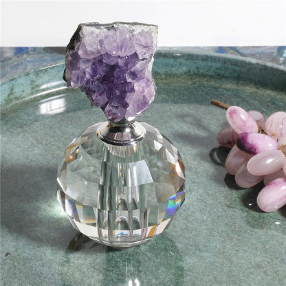 Sheehas Feng Shui Amethyst Clutster Spherical Perfume Bottle - Wisdom Enhancement - 我的商店 - 