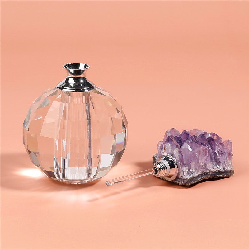 Sheehas Feng Shui Amethyst Clutster Spherical Perfume Bottle - Wisdom Enhancement - 我的商店 - 
