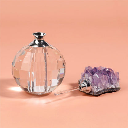 Sheehas Feng Shui Amethyst Clutster Spherical Perfume Bottle - Wisdom Enhancement - 我的商店 - 
