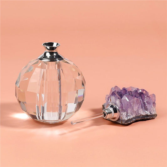 Sheehas Feng Shui Amethyst Clutster Spherical Perfume Bottle - Wisdom Enhancement - 我的商店 - 