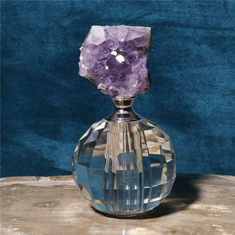 Sheehas Feng Shui Amethyst Clutster Spherical Perfume Bottle - Wisdom Enhancement - 我的商店 - 