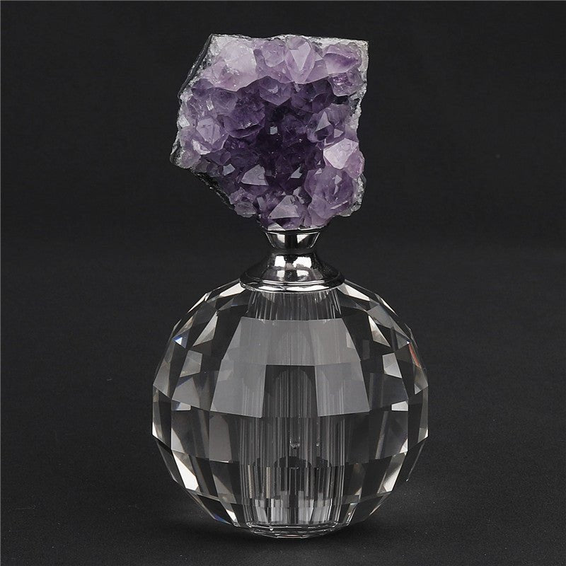 Sheehas Feng Shui Amethyst Clutster Spherical Perfume Bottle - Wisdom Enhancement - 我的商店 - 