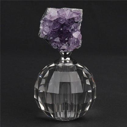 Sheehas Feng Shui Amethyst Clutster Spherical Perfume Bottle - Wisdom Enhancement - 我的商店 - 