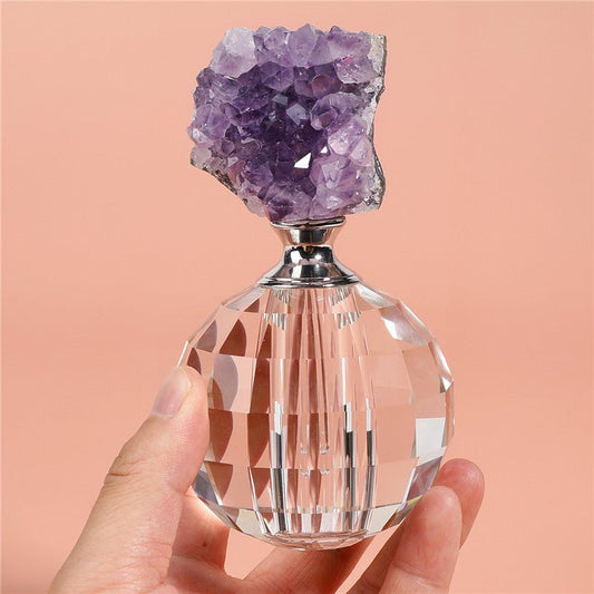 Sheehas Feng Shui Amethyst Clutster Spherical Perfume Bottle - Wisdom Enhancement - 我的商店 - 