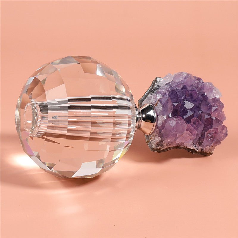 Sheehas Feng Shui Amethyst Clutster Spherical Perfume Bottle - Wisdom Enhancement - 我的商店 - 