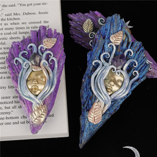 Sheehas Feng Shui Blue/Purple Electroplated Tourmaline Angel of Sweet Dreams - Blessing and Protection - 我的商店 - 