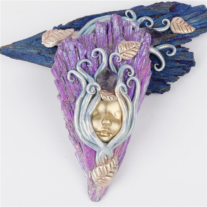 Sheehas Feng Shui Blue/Purple Electroplated Tourmaline Angel of Sweet Dreams - Blessing and Protection - 我的商店 - 