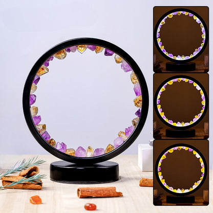 Sheehas Feng Shui Healing Natural Crystal Raw Stone Essence Halo Night Light - 我的商店 - 