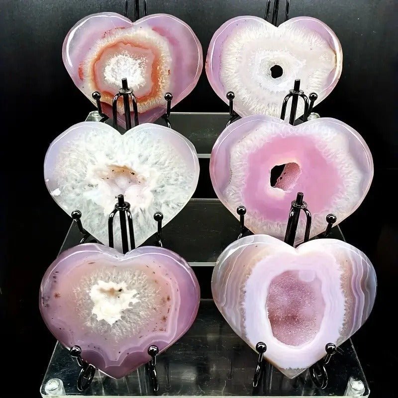Sheehas Feng Shui Heart - Shaped Natural Geode Agate - The Source of Love and Prosperity Energy - 我的商店 - 