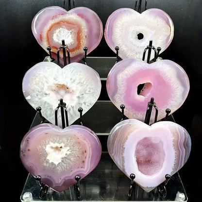 Sheehas Feng Shui Heart - Shaped Natural Geode Agate - The Source of Love and Prosperity Energy - 我的商店 - 