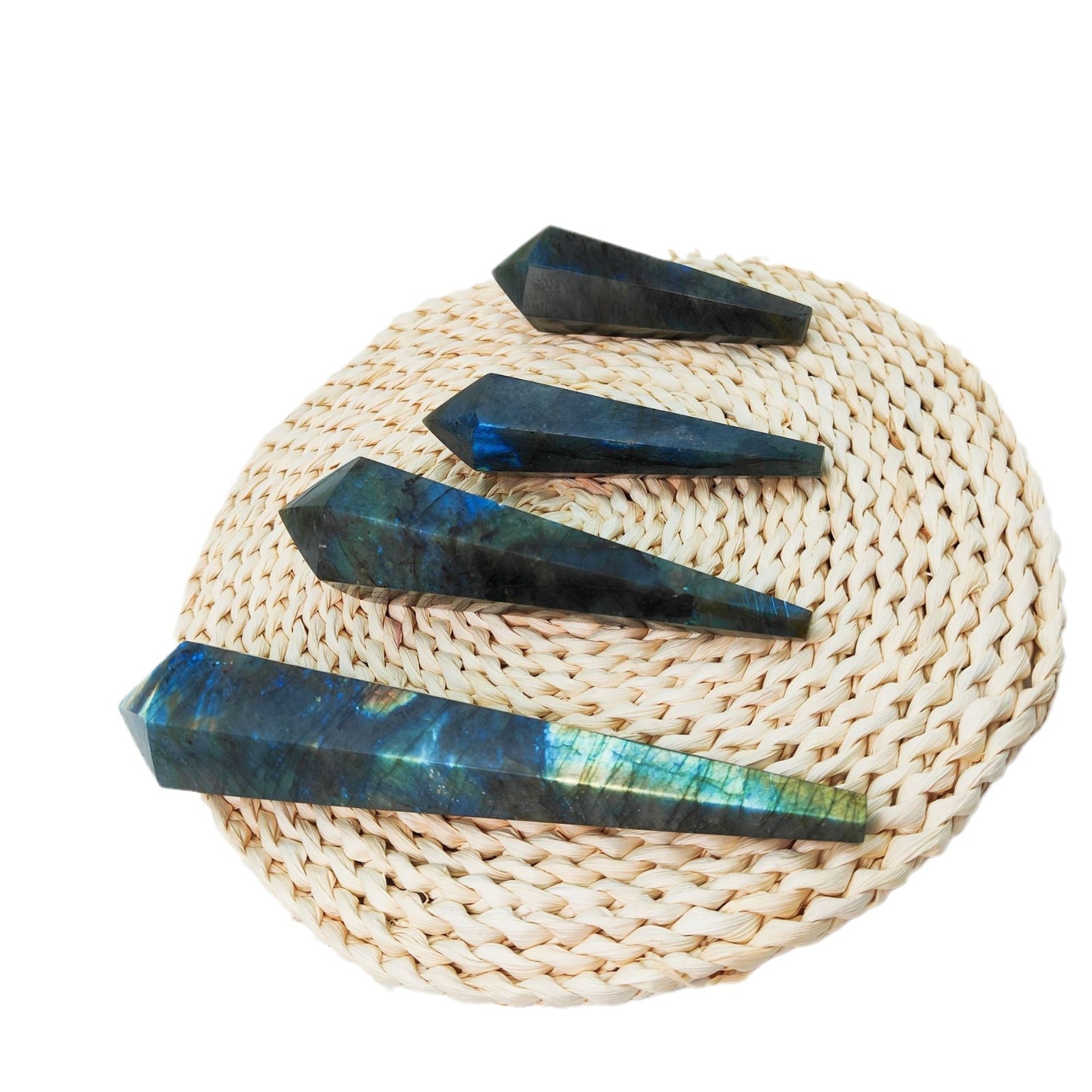 Sheehas Feng Shui Labradorite Scepter - The Sacred Object for Spiritual Energy Renewal and Enlightenment (Height: 5.1" - 7.9") - 我的商店 - 