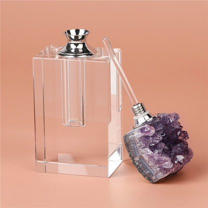 Sheehas Feng Shui Natural Amethyst Cluster Classic Perfume Bottle - Renewing Spirit - 我的商店 - 