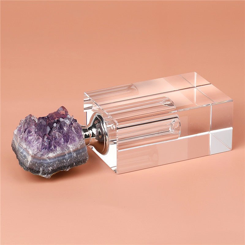 Sheehas Feng Shui Natural Amethyst Cluster Classic Perfume Bottle - Renewing Spirit - 我的商店 - 