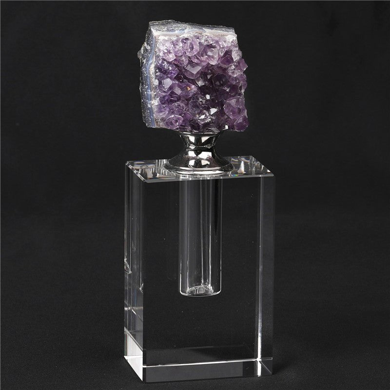 Sheehas Feng Shui Natural Amethyst Cluster Classic Perfume Bottle - Renewing Spirit - 我的商店 - 