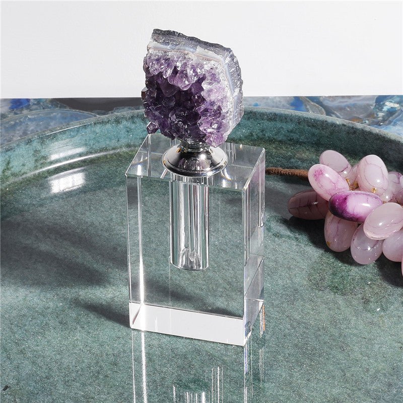 Sheehas Feng Shui Natural Amethyst Cluster Classic Perfume Bottle - Renewing Spirit - 我的商店 - 