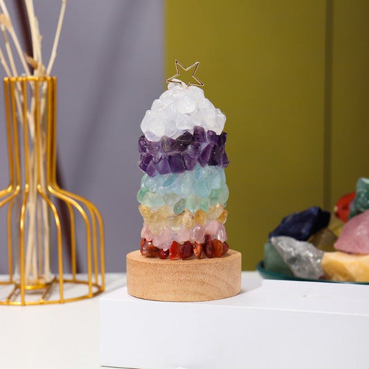 Sheehas Feng Shui Seven - Color Crystal Splicing Energy Night Light - 我的商店 - 
