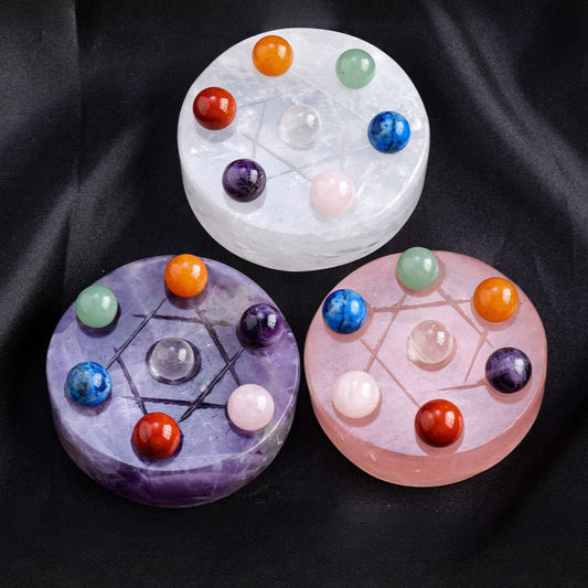 Sheehas Feng Shui Seven - Star Natural Crystal Array Energy Plate - 我的商店 - 