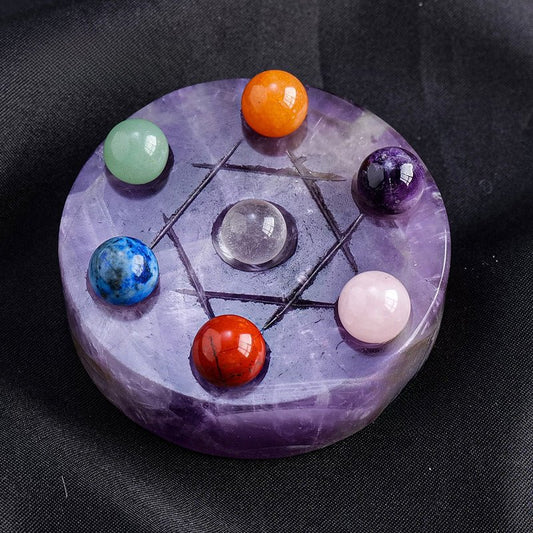 Sheehas Feng Shui Seven - Star Natural Crystal Array Energy Plate - 我的商店 - 