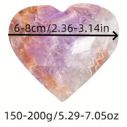 Sheehas Feng Shui Spiritually Charming Natural Amethyst - Agate Symbiosis Heart - Shaped Ornament - The Messenger of Love and Luck Energy - 我的商店 - 