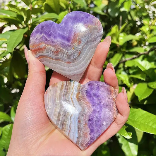 Sheehas Feng Shui Spiritually Charming Natural Amethyst - Agate Symbiosis Heart - Shaped Ornament - The Messenger of Love and Luck Energy - 我的商店 - 