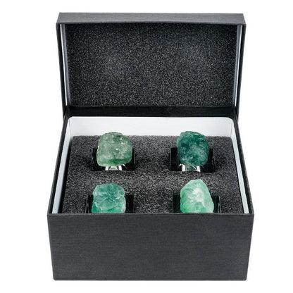 Sheehas Green Fluorite Napkin Rings (4 pcs) - 我的商店 - tablecloth clip