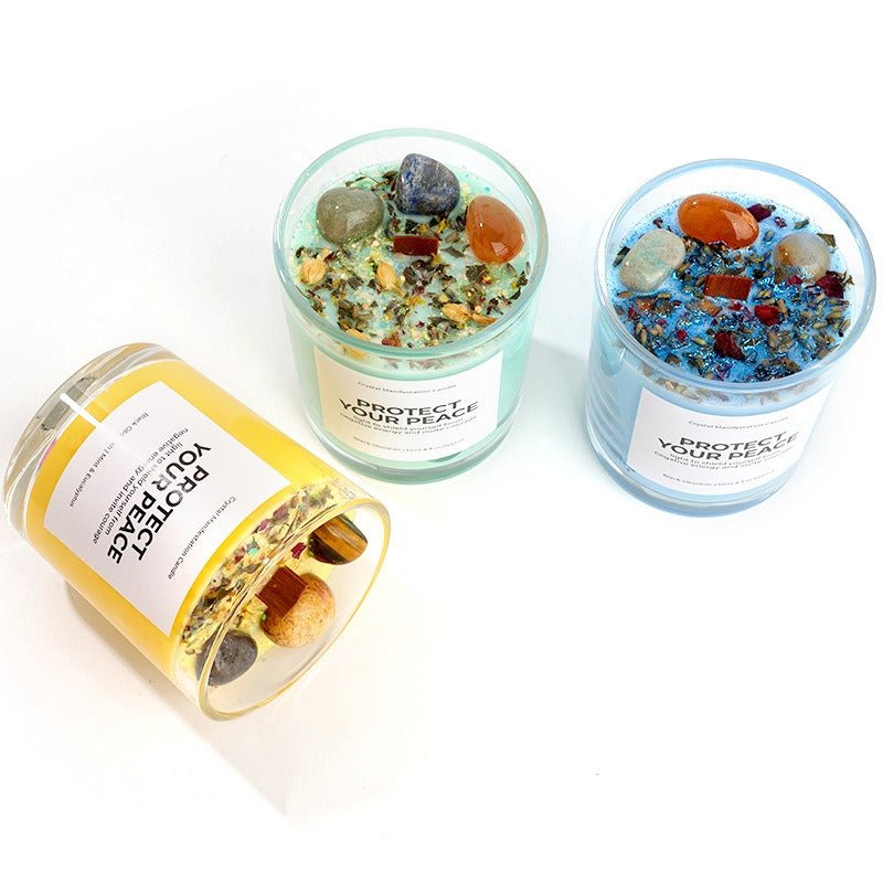 Sheehas Meditation and Prayer Crystal Energy Aromatherapy Candle - Peace of Body and Mind - 我的商店 - 