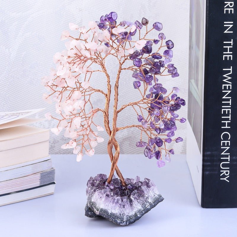 Sheehas Money Tree of Life with Natural Amethyst Cluster Base - 我的商店 - 