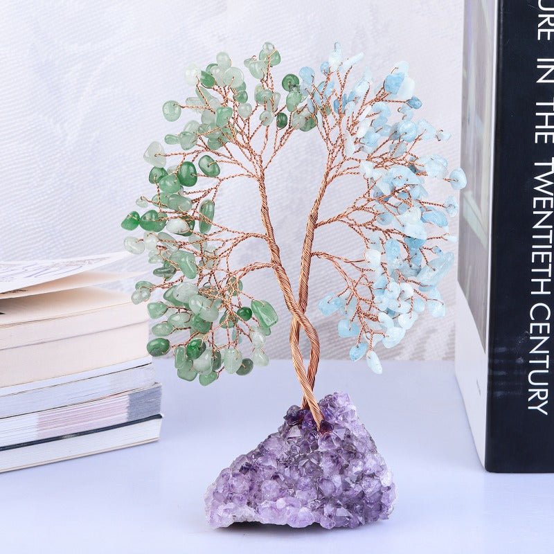 Sheehas Money Tree of Life with Natural Amethyst Cluster Base - 我的商店 - 