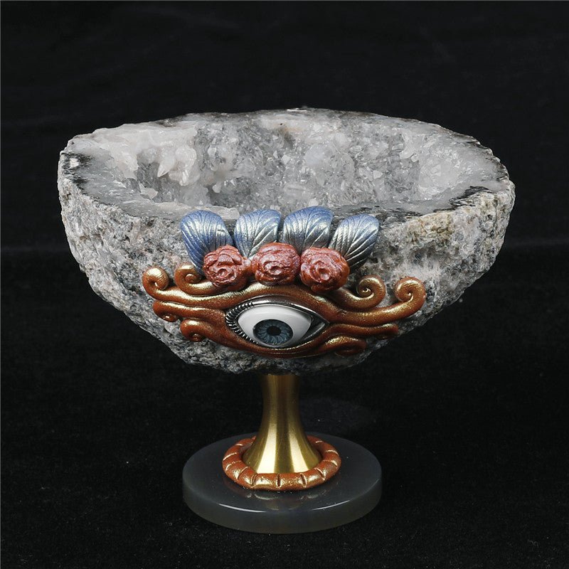 Sheehas Natural Agate Geode Devil's Eye Holy Grail - Wealth Energy Gathering - 我的商店 - 