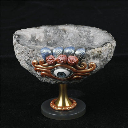 Sheehas Natural Agate Geode Devil's Eye Holy Grail - Wealth Energy Gathering - 我的商店 - 