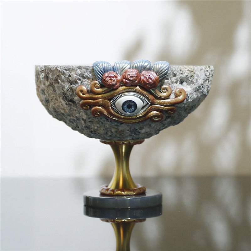 Sheehas Natural Agate Geode Devil's Eye Holy Grail - Wealth Energy Gathering - 我的商店 - 