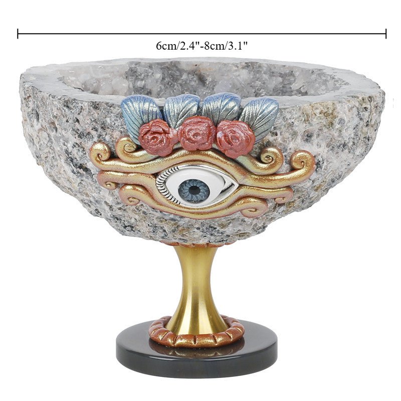 Sheehas Natural Agate Geode Devil's Eye Holy Grail - Wealth Energy Gathering - 我的商店 - 