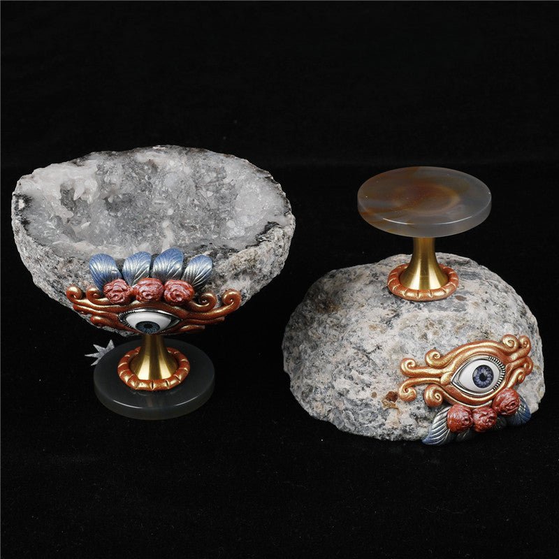 Sheehas Natural Agate Geode Devil's Eye Holy Grail - Wealth Energy Gathering - 我的商店 - 