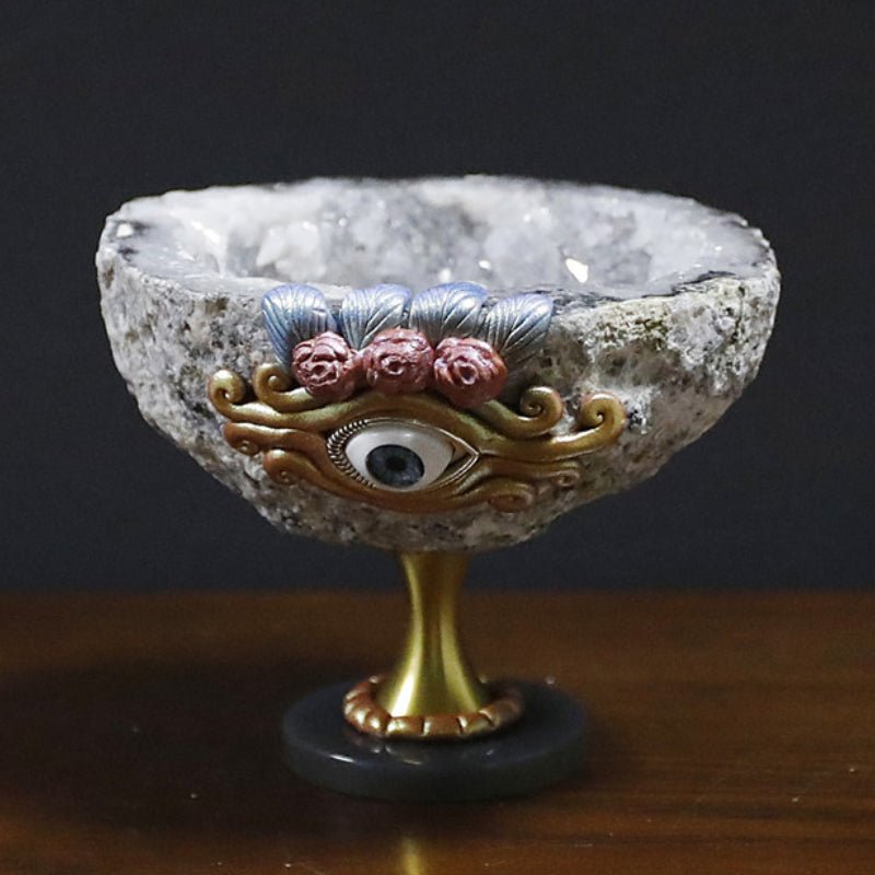 Sheehas Natural Agate Geode Devil's Eye Holy Grail - Wealth Energy Gathering - 我的商店 - 