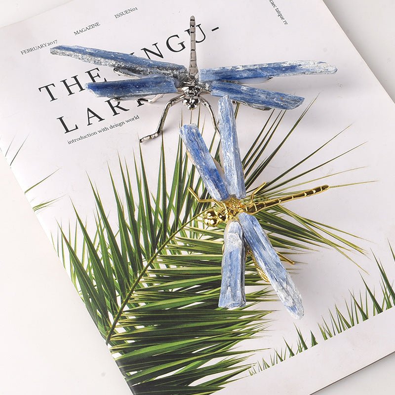 Sheehas Natural Blue Crystal Bar Dragonfly Decoration - Rebirth - 我的商店 - 