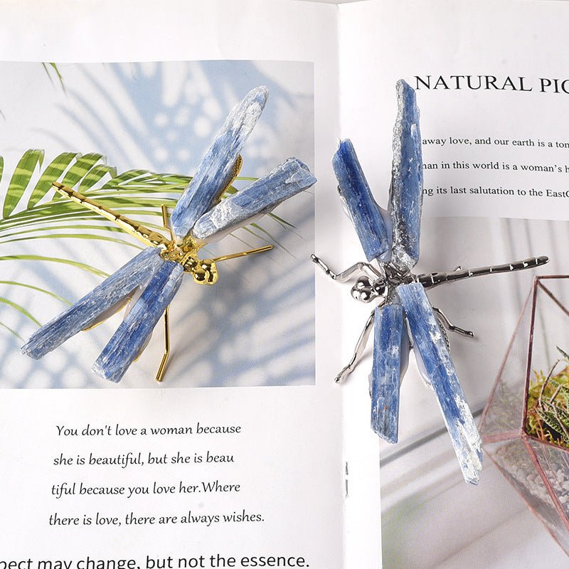 Sheehas Natural Blue Crystal Bar Dragonfly Decoration - Rebirth - 我的商店 - 