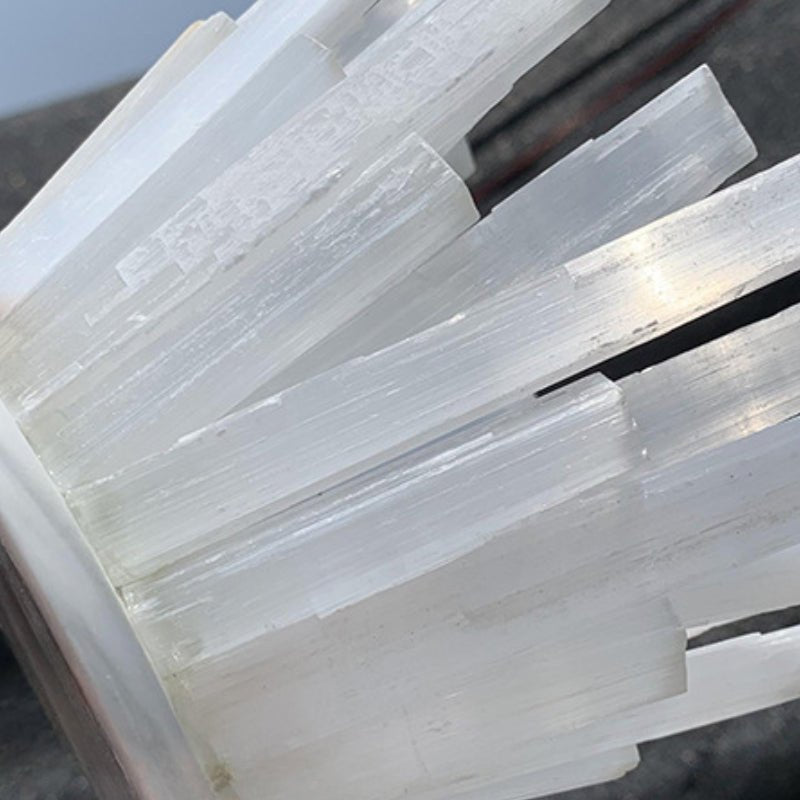Sheehas Natural Transparent Selenite Energy Frequency Resonance Meditation Candle Holder ( Width 5.5" * Height 4") - 我的商店 - 
