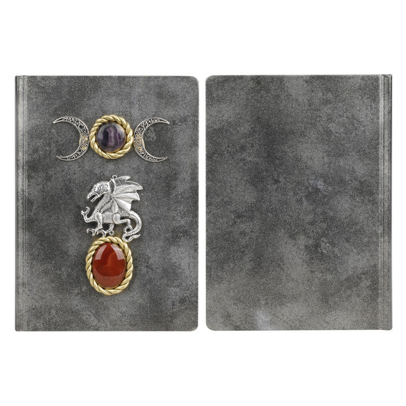 Sheehas Pterosaur Lunar Phase Fluorite Agate Magic Notebook 8.5"*6.1"*0.7" - 我的商店 - Artwork in Decor