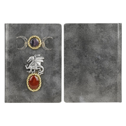 Sheehas Pterosaur Lunar Phase Fluorite Agate Magic Notebook 8.5"*6.1"*0.7" - 我的商店 - Artwork in Decor