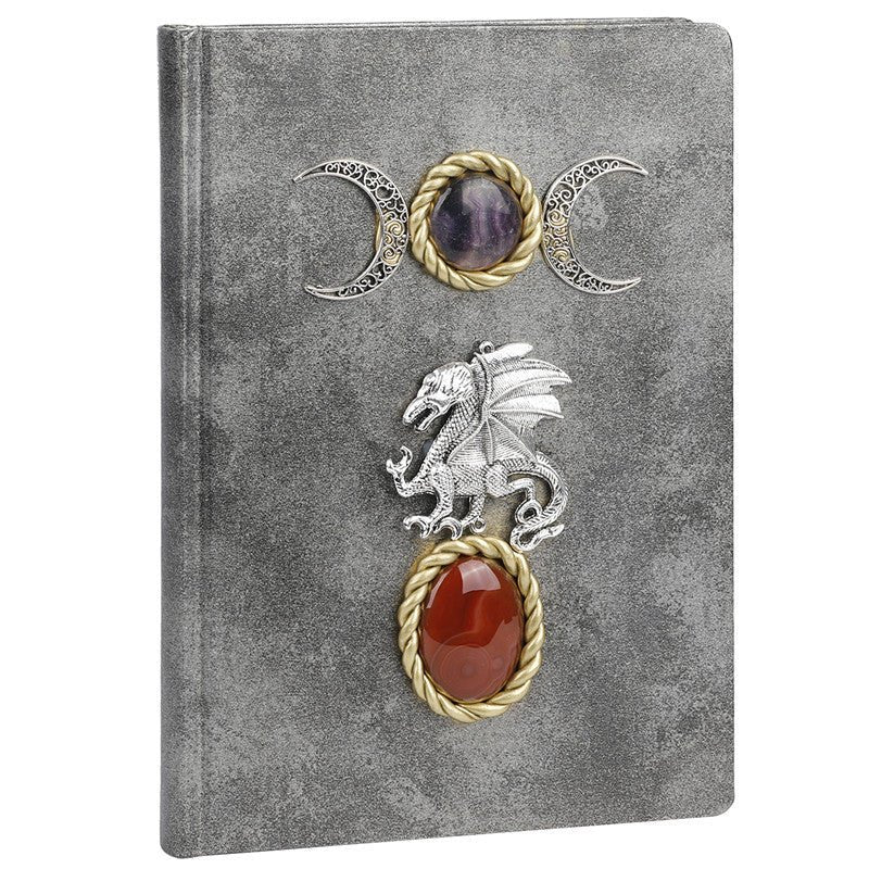 Sheehas Pterosaur Lunar Phase Fluorite Agate Magic Notebook 8.5"*6.1"*0.7" - 我的商店 - Artwork in Decor