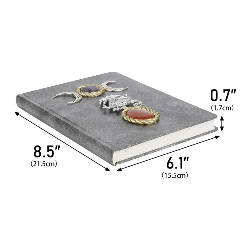 Sheehas Pterosaur Lunar Phase Fluorite Agate Magic Notebook 8.5"*6.1"*0.7" - 我的商店 - Artwork in Decor