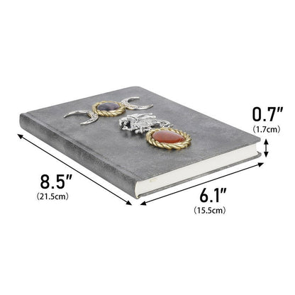 Sheehas Pterosaur Lunar Phase Fluorite Agate Magic Notebook 8.5"*6.1"*0.7" - 我的商店 - Artwork in Decor