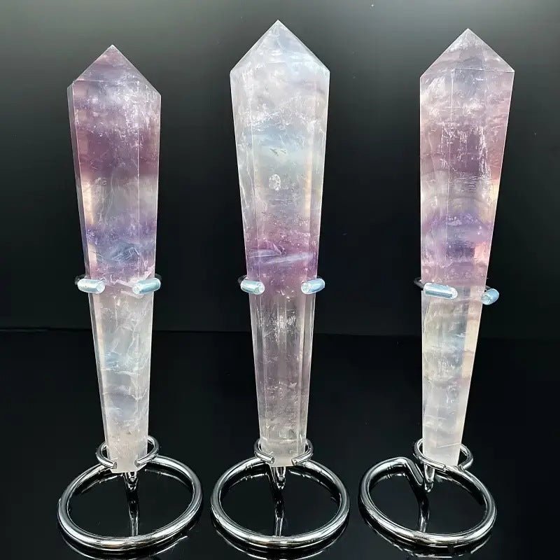 Sheehas Purple Fluorite Energy Scepter ( Height: 7" - 8" ) - 我的商店 - Artwork in Decor