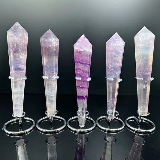 Sheehas Purple Fluorite Energy Scepter ( Height: 7" - 8" ) - 我的商店 - Artwork in Decor