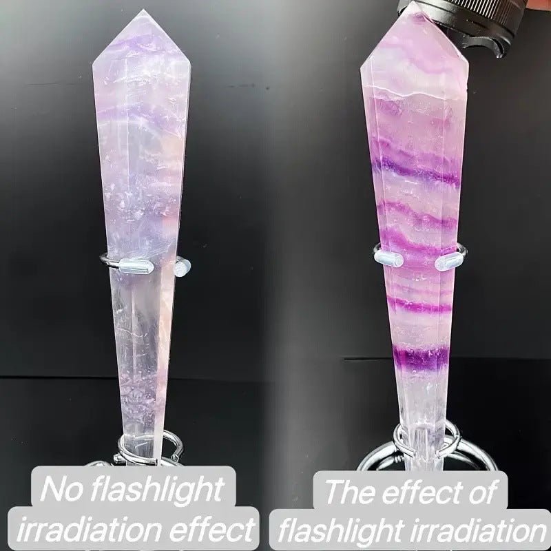 Sheehas Purple Fluorite Energy Scepter ( Height: 7" - 8" ) - 我的商店 - Artwork in Decor