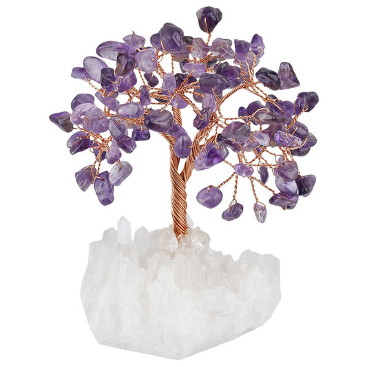 Sheehas Sacred Tree of Life with Natural Clear Quartz Cluster Base - 我的商店 - 