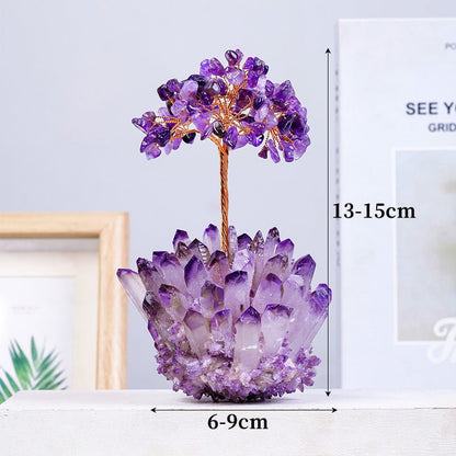 Sheehas Spiritual Awakening - Natural Amethyst Cluster Tree of Life - 我的商店 - 