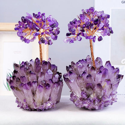 Sheehas Spiritual Awakening - Natural Amethyst Cluster Tree of Life - 我的商店 - 