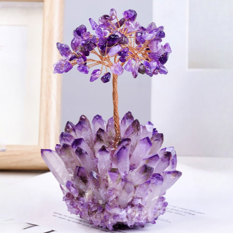 Sheehas Spiritual Awakening - Natural Amethyst Cluster Tree of Life - 我的商店 - 