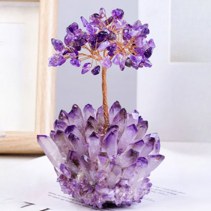 Sheehas Spiritual Awakening - Natural Amethyst Cluster Tree of Life - 我的商店 - 